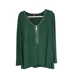 Green Studded Women's Top by Premise size 1X